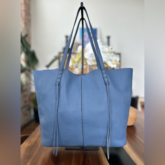 Rebecca Minkoff Blue Pebble Leather Tote - Picture 3 of 9